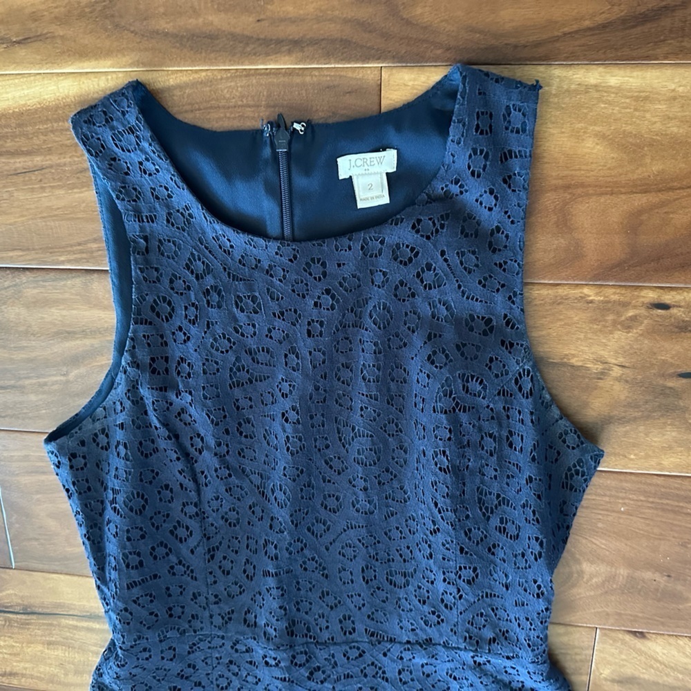 J. Crew Navy Fit & Flare Dress size 2 - Picture 2 of 5